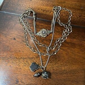 Lucky Brand 3-Strand W/Charms Turquoise Necklace—GORGEOUS! Excellent Cond!